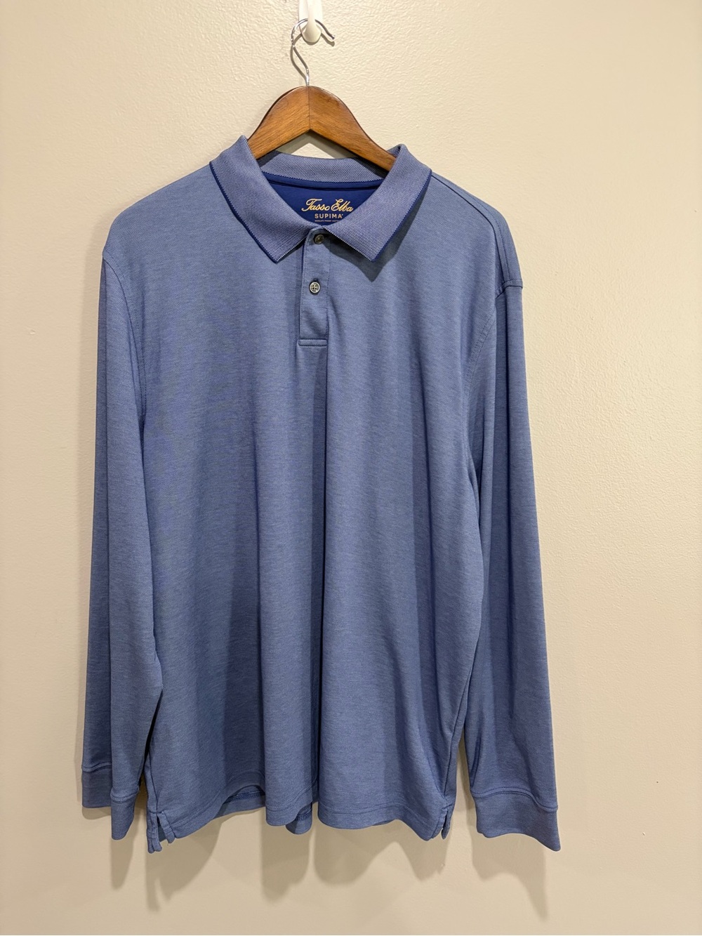 Tasso Elba Supima Long Sleeve Polo shirt size XXL